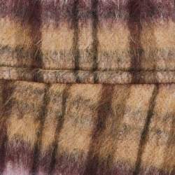 Pre Owned See by Chloé Purple/Brown Alpaca Blend Plaid Mini Skirt S
