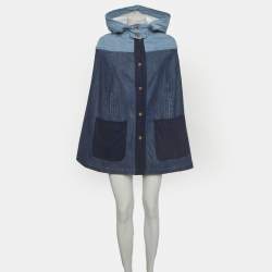 Pre Owned See by Chloe Blue Denim Hooded Cape S