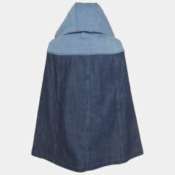 Pre Owned See by Chloe Blue Denim Hooded Cape S
