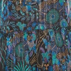 مملوكة مسبقًا See by Chloe Multicolour Floral Print Chiffon Tiered Mini Dress M