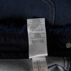 See by Chloe Indigo Dark Wash Denim Frayed Trim Detail Cuffed Jeans M