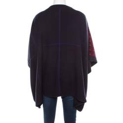 See by Chloe Multicolor Patchwork Oversized Poncho Style Sweater XS