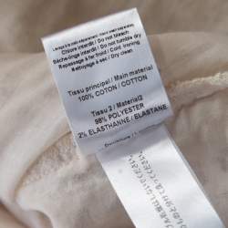 Pre Owned See by Chloe Cream Lace Overlay Contrast Patch Pocket Button Front Shirt L