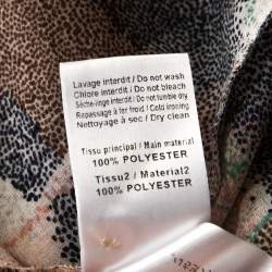 Pre Owned بلوزة سي باي كلوي مطبوع تجريدي واسع جورجيت متعدد الألوان S