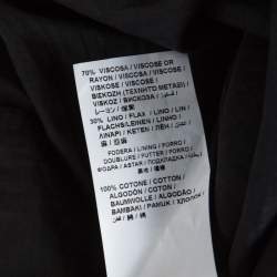 Pre Owned See by Chloe Black Floral and Dot Print Linen Blend Layered Sleeveless Dress M