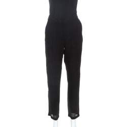See by Chloe Black Chiffon Lined Tapered Pants S