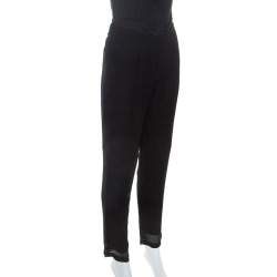 See by Chloe Black Chiffon Lined Tapered Pants S