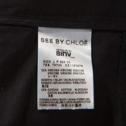 See by Chloe Black Chiffon Lined Tapered Pants S