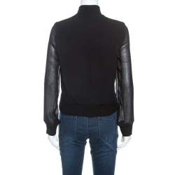 Pre Owned See by Chloe Grey Crepe Sheer Sleeve Zip Front Jacket S