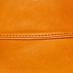 Pre Owned See By Chloe Brown Short Sleeve Cropped Leather Jacket M