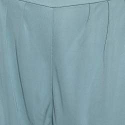 Pre Owned See by Chloe Blue Crepe Pleated Detailed Trousers M