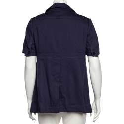 See by Chloe Navy Blue Cotton And Wool Button Front Utility Jacket M