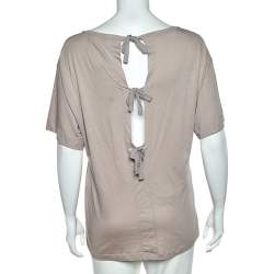 Pre Owned See by Chloe Pale Pink Printed Cotton Short Sleeve T-Shirt M