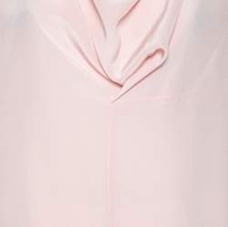 Pre Owned See by Chloe Blush Pink Silk Long Sleeve Blouse S 