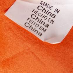 Pre Owned See by Chloe Orange Silk Ruffled Sleeve Top M