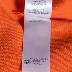 Pre Owned See by Chloe Orange Stretch Knit Ruffle Trimmed Mini Dress S