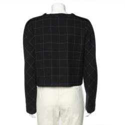 Pre Owned See by Chloe Black Square Patterned Wool Button Front Jacket XL