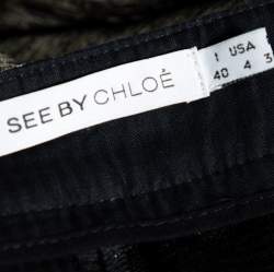 See By Chloe Metallic Cotton Shorts S