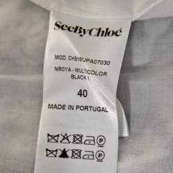 See by Chloe Multicolor Floral Printed Silk Trouser M