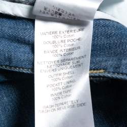 Pre Owned See by Chloe Blue Denim Cropped Pleated High Rise Jeans S