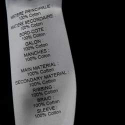 Pre Owned See by Chloe Navy Blue Cotton Ruffled Sleeve T-Shirt M