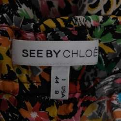 See by Chloe Multicolor Printed Silk Sleeveless Dress M