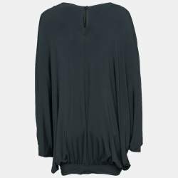 Pre Owned See by Chloe Black Jersey Draped Oversized Top M