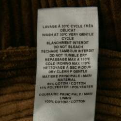 Pre Owned See by Chloe Brown Corduroy Cotton Cropped Wide Pants L