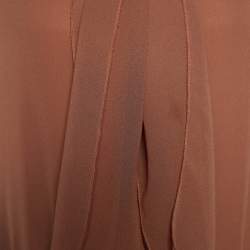 مملوكة مسبقًا See by Chloe Dusty Pink Crepe Ruched Maxi Dress M