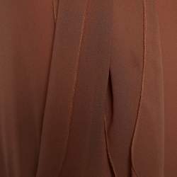 مملوكة مسبقًا See by Chloe Dusty Pink Crepe Ruched Maxi Dress M