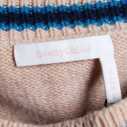 Pre Owned See by Chloe Multicolor Paisley Jacquard Wool Knit Sweater L