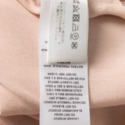 Pre Owned See by Chloe Pink Chiffon Embroidered Hem Detail Midi Skirt L