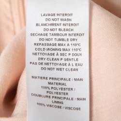 Pre Owned See by Chloe Pink Chiffon Embroidered Hem Detail Midi Skirt L