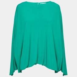 Pre Owned See by Chloe Green Jersey Oversized Draped Top S