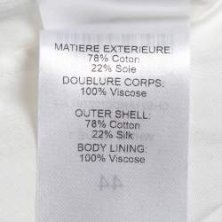 Pre Owned See by Chloe White & Blue Printed Cotton Dress L