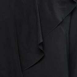 Pre Owned See by Chloe Black Silk Ruffled Top M