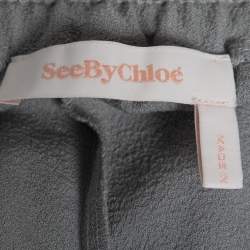 See by Chloe Light Blue Crepe Elastic-Waist Pants S