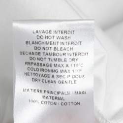 Pre Owned See by Chloe White Cotton Smocked Detail Top M