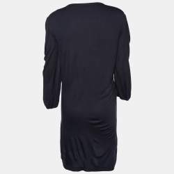 Pre Owned See by Chloe Black Modal Knit Neck Trim Tunic L