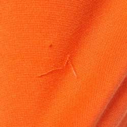 مملوكة مسبقًا See by Chloe Burnt Brown Stretch Knit Ruffled Hem Shift Dress XL