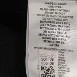 Pre Owned See by Chloe Black Embroidered Cotton Blend Ruffled Mesh Top M