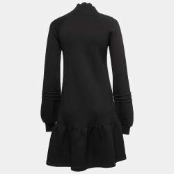 See by Chloe Black Knit High-Neck Sweater Dress S