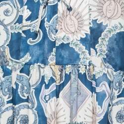 Pre Owned See by Chloe Blue Tarot Card Print Crepe Caftan Dress M