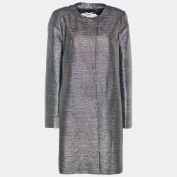 See by Chloe Metallic Button Front Coat M