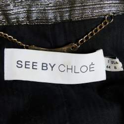 See by Chloe Metallic Button Front Coat M