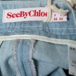 See by Chloe Light Blue Cotton Trousers M