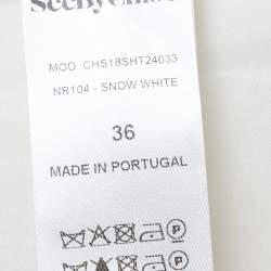 See by Chloe Snow White Cotton & Silk Flared Blouse S
