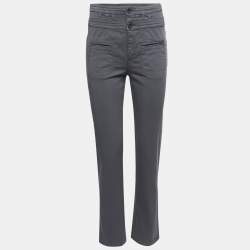 Pre Owned See by Chloe Grey Cotton Straight-Leg Jeans M