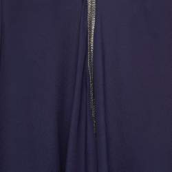 Pre Owned See by Chloe Dark Purple Crepe Asymmetrical Knee Length Skirt M