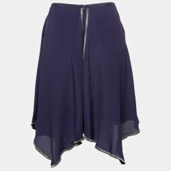 Pre Owned See by Chloe Dark Purple Crepe Asymmetrical Knee Length Skirt M